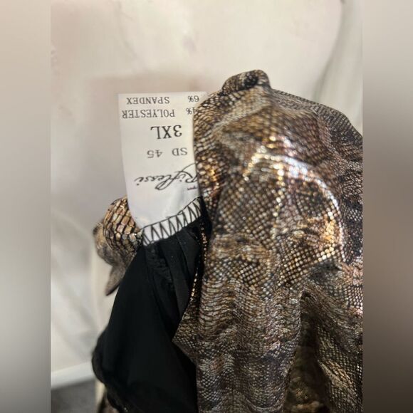 Strapless snake print dress mini size 3XL - Picture 5 of 7